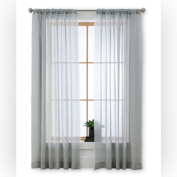 Better Homes & Gardens Solid Fringe 84"Single Panel Curtain Soft Silver - Picture 4 of 7